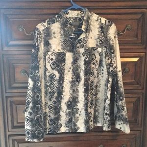 Black/white/grey lightweight jacket by Chico’s